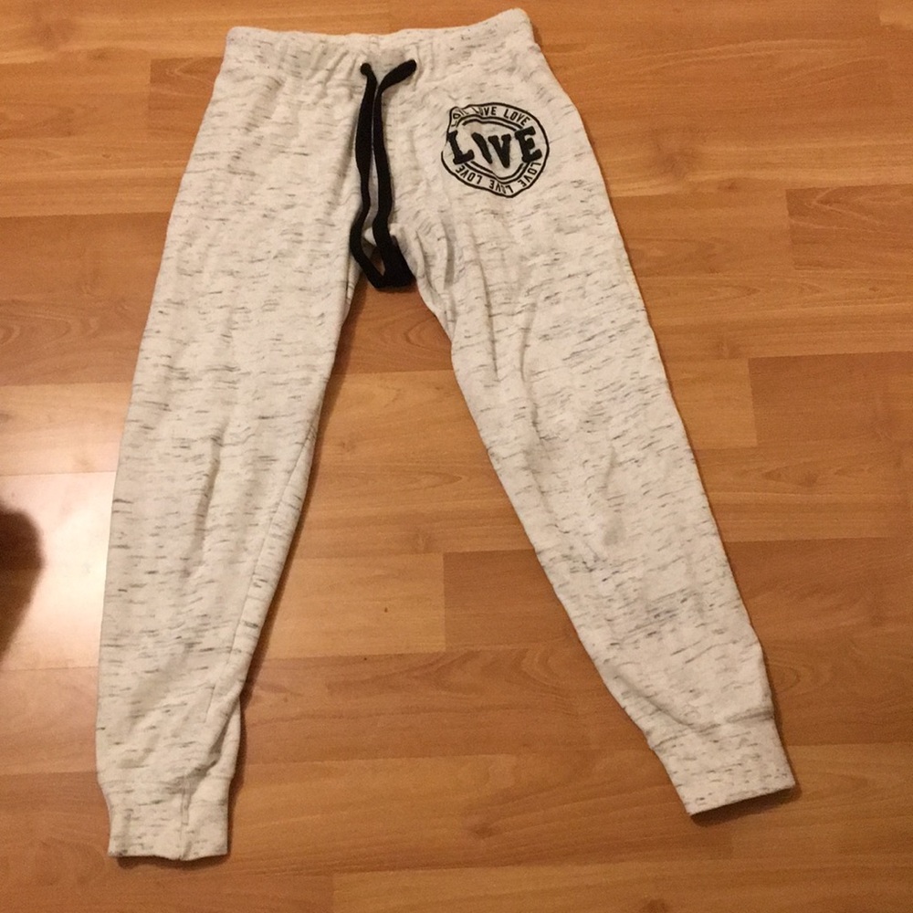 White joggers